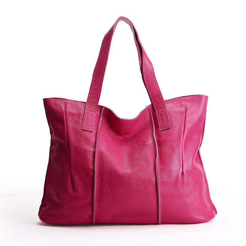 Women's First Layer Cowhide Single-Shoulder Travel Bag