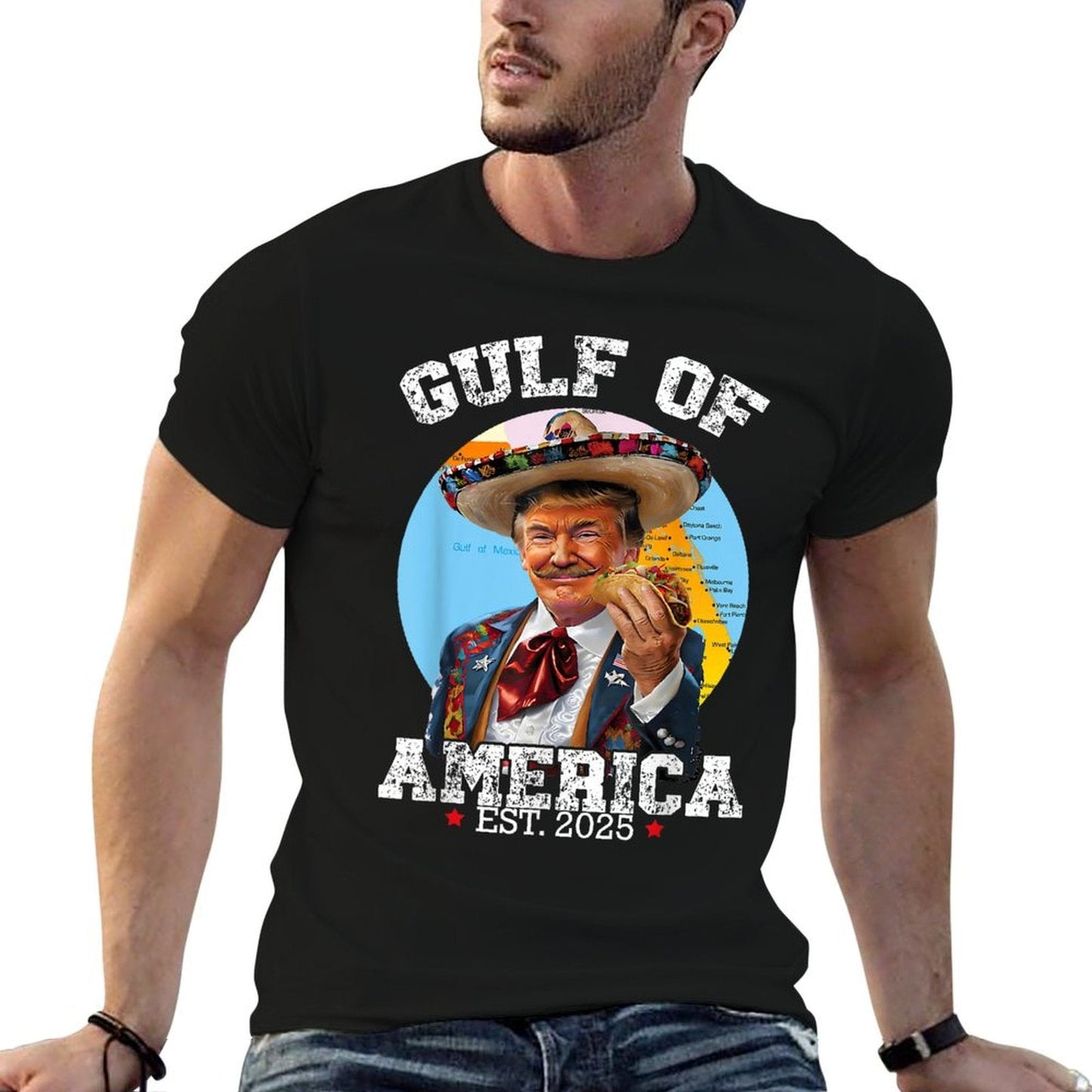 Funny Trump Gulf Of Us America 2025 Trump Easy-care T-Shirt