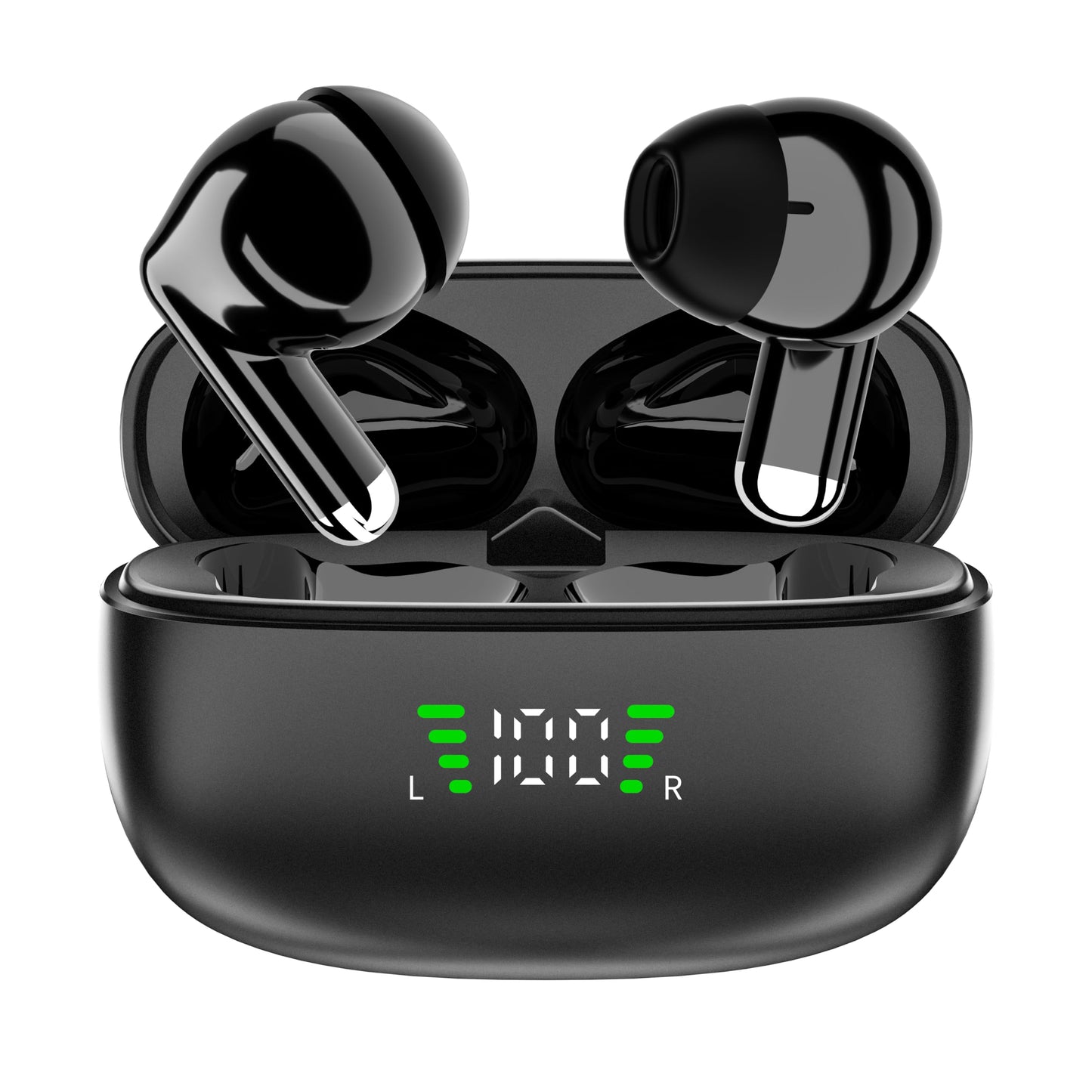 HSQFBHS Ear Earbud Wireless Bluetooth 5.3Earphone Bass Stereo Earbud with LED Display IP7 Waterproof in Ear Earbud Active Noise-canceling Fashion Earphone