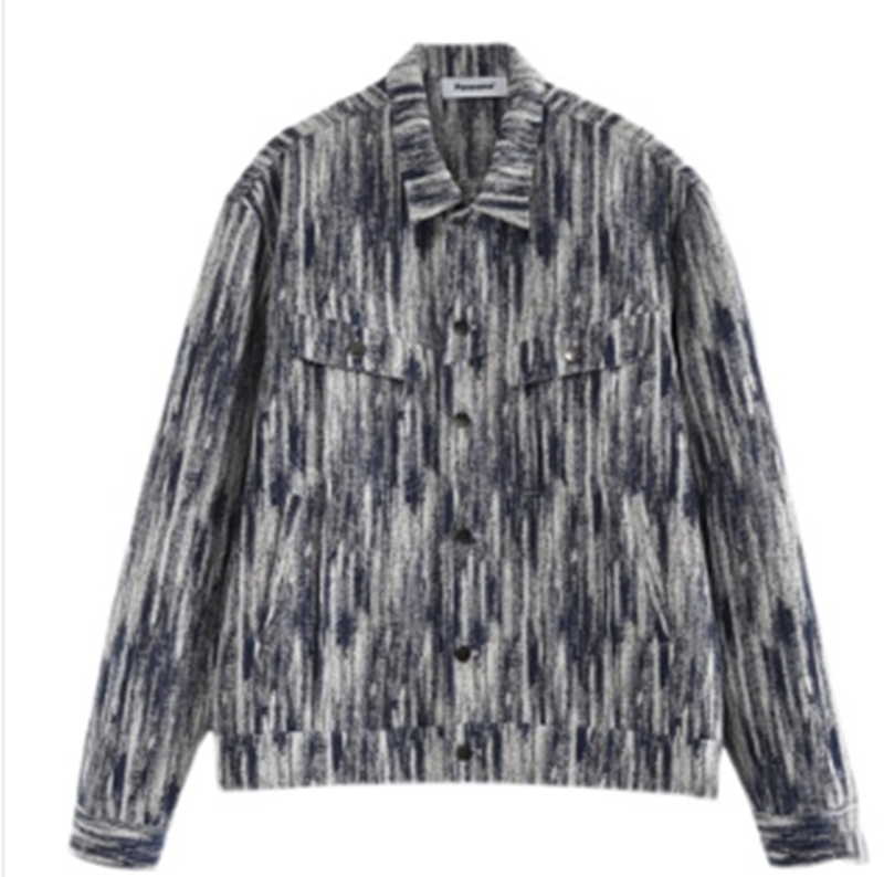 Trendy Loose Wash Denim Jacket with Snowflake Design