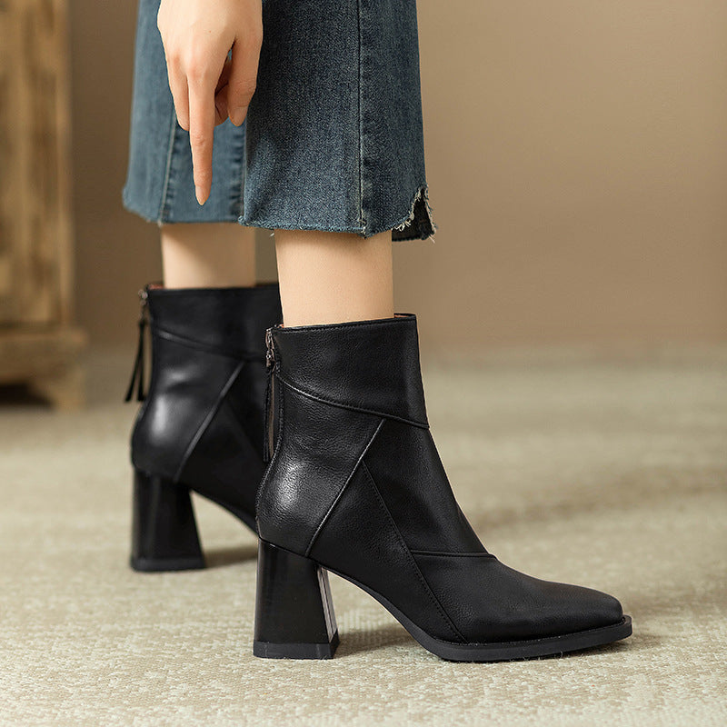 Women's Retro Chunky Heel Ankle Boots