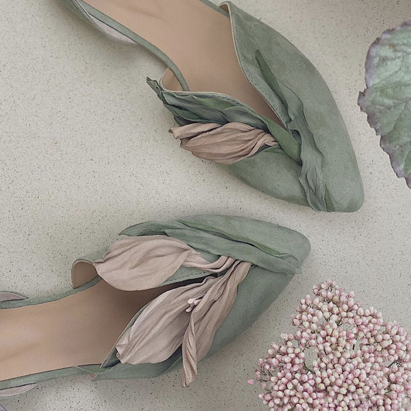 Niche Design Aesthetic Petal Flat Shoes