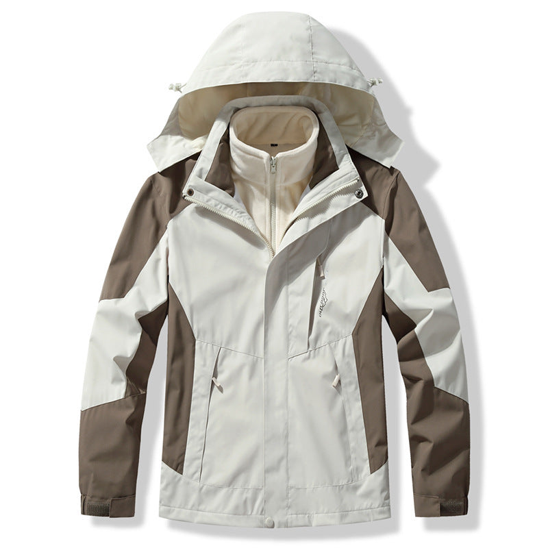3-in-1 Mink-velvet Liner Two-piece Set Detachable Warm And Windproof Shell Jacket