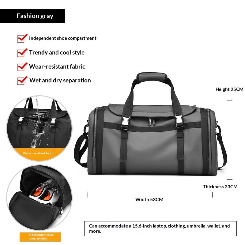 Outdoor Leisure Luggage With A Separate Shoe Compartment Multi-functional Travel Bag