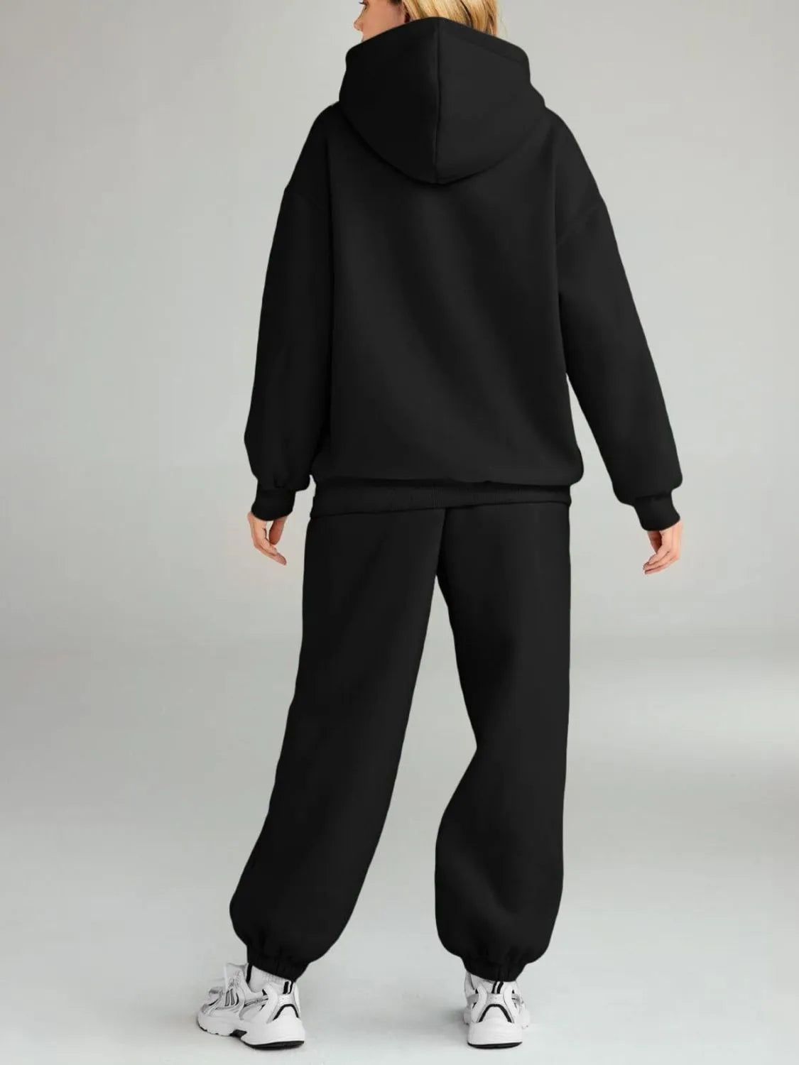 Conjunto de Sudadera con Capucha (Bolsillo Canguro) y Joggers de Talla Grande