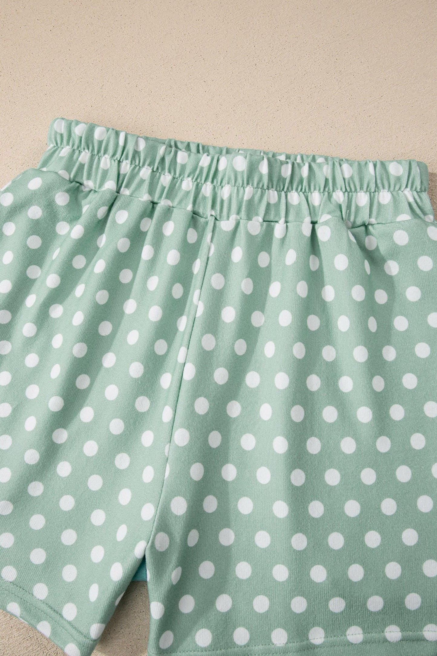 Purple Polka Dot Print Short Set