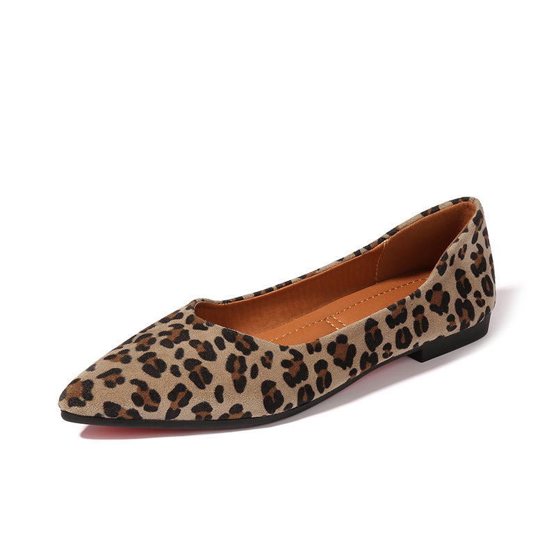 Women's Vintage Leopard Print Pointed Shoes