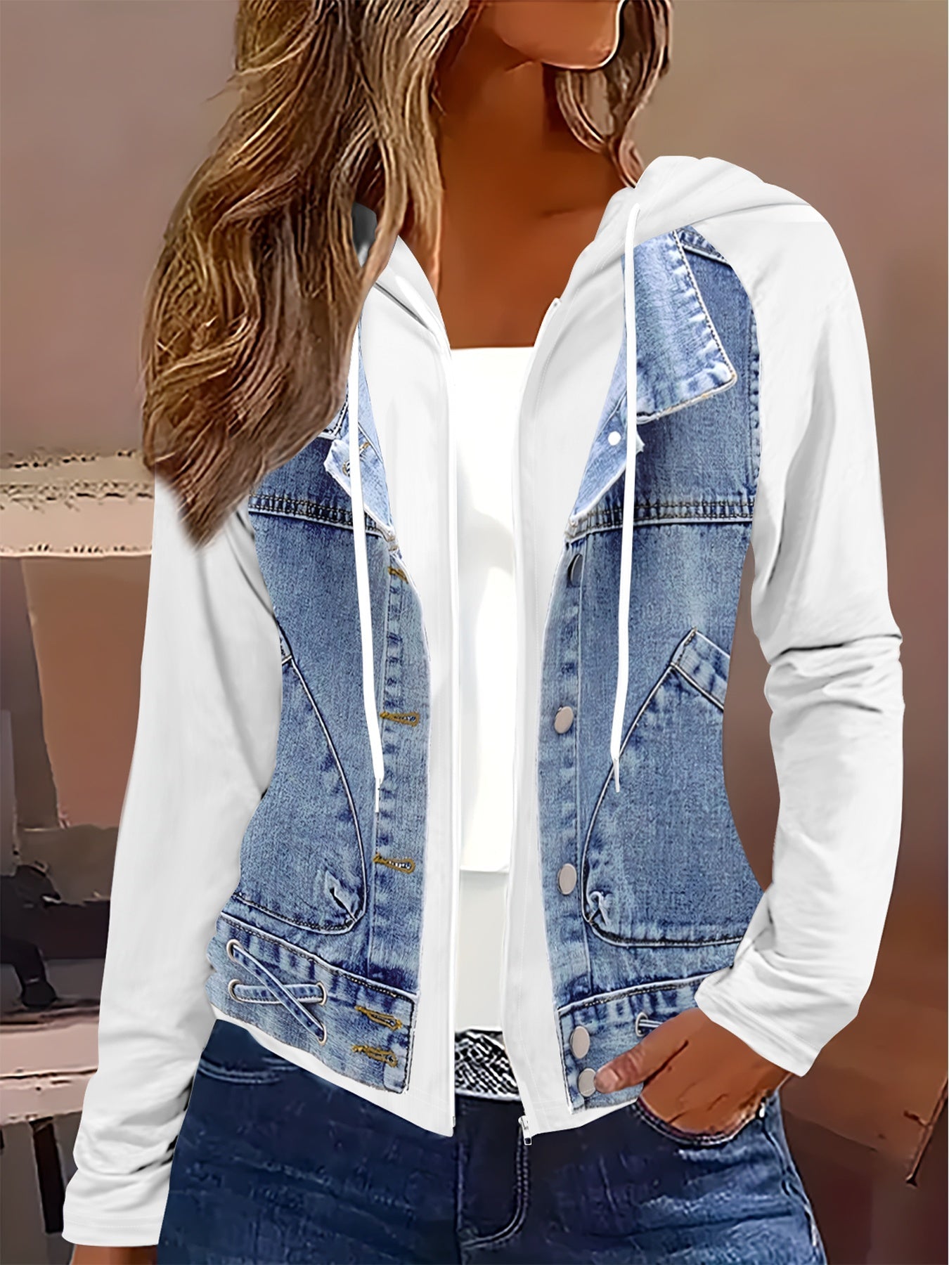 Womens Long-sleeve Hooded Jacket