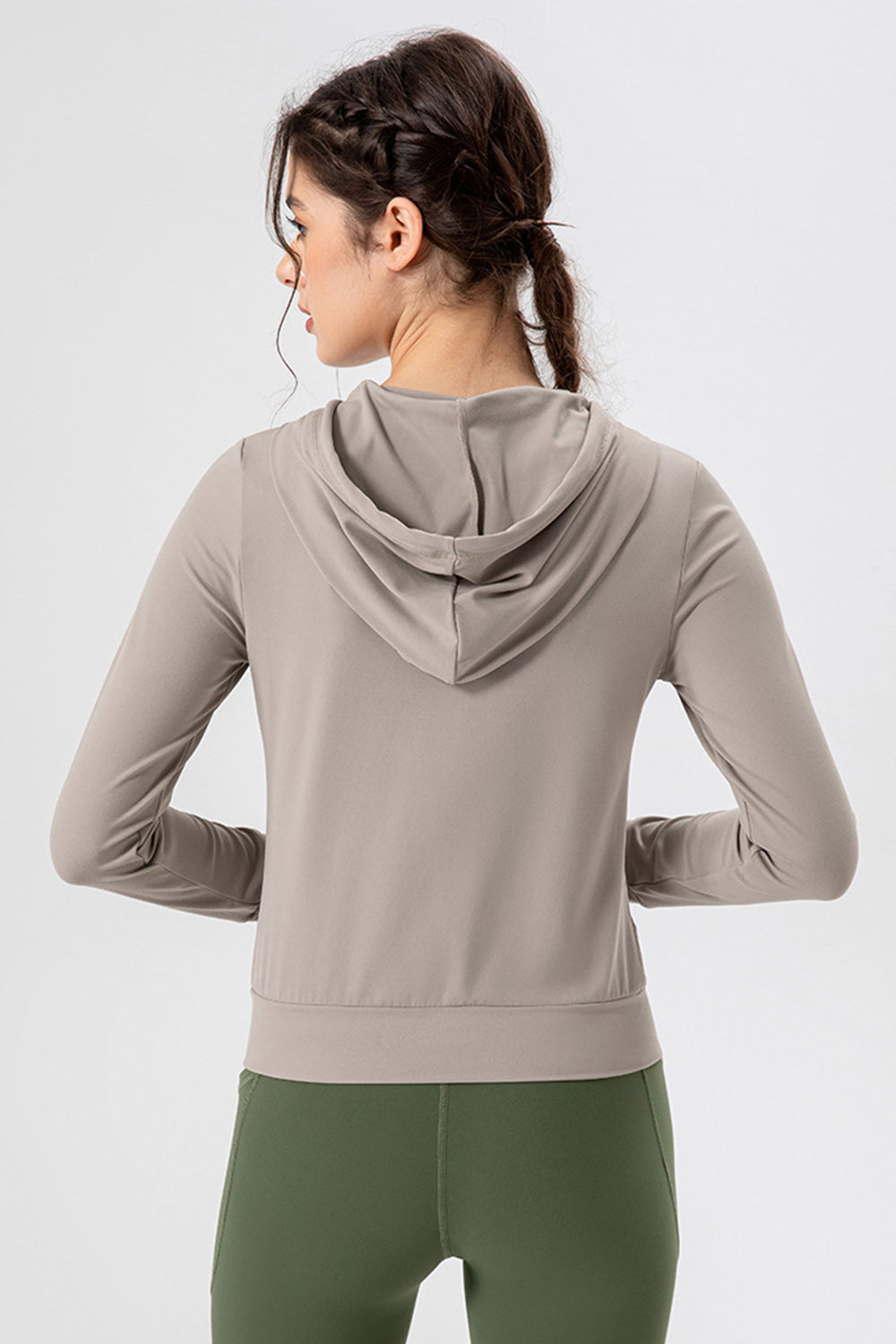 Prenda Exterior Deportiva con Capucha, Cremallera y Cordón Ajustable