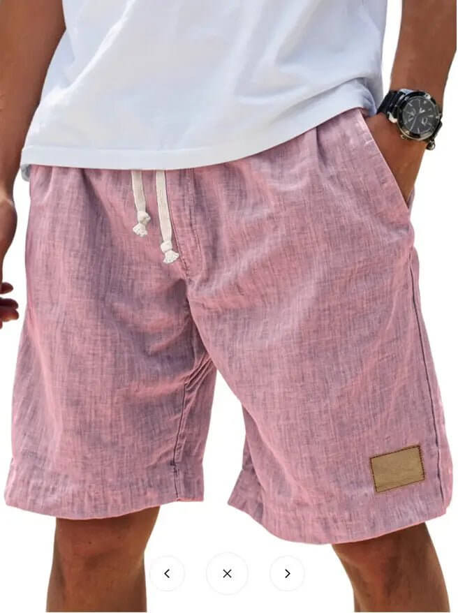 Men's Breathable Linen Holiday Shorts – Retro Loose Fit