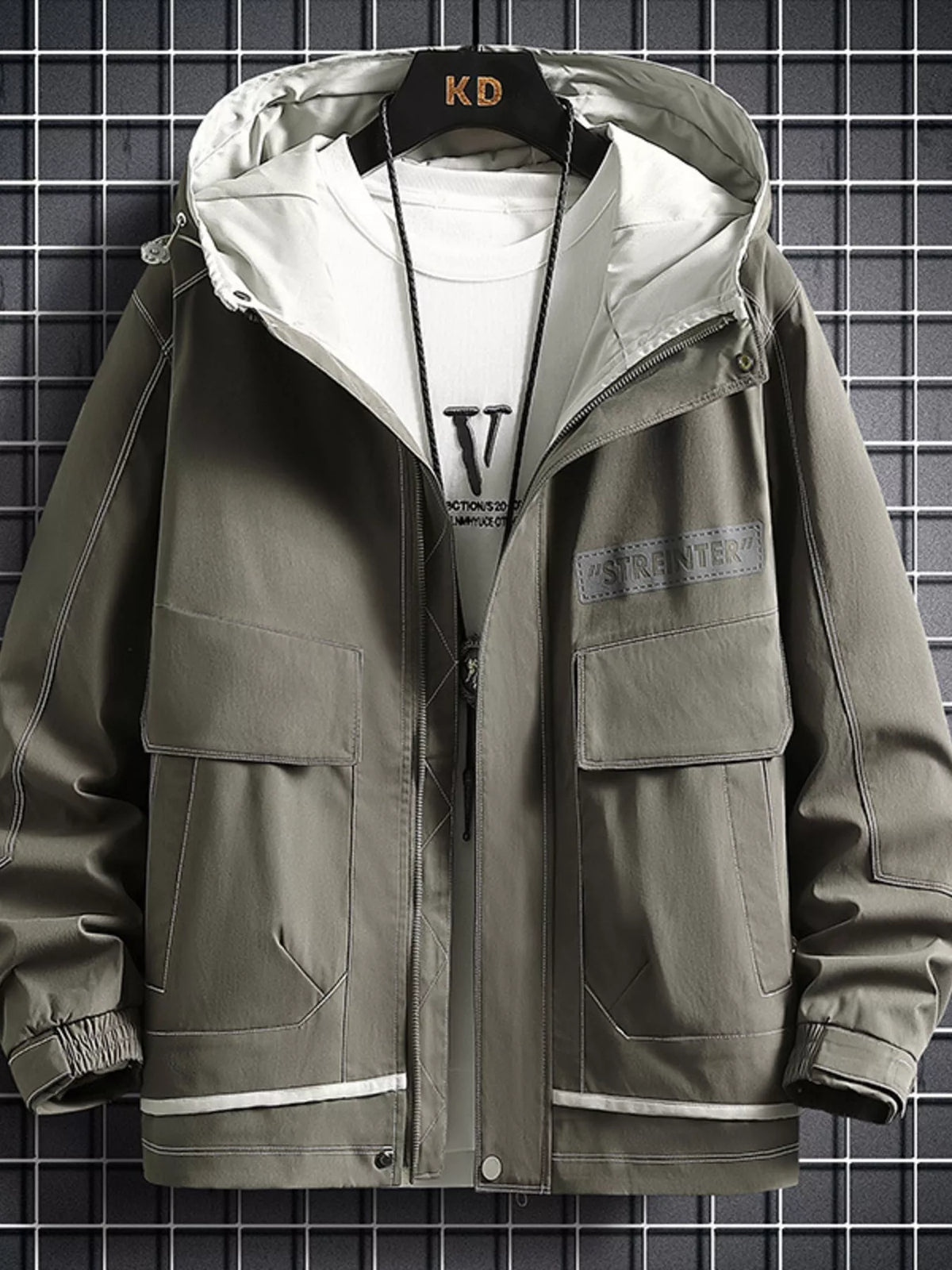 Men's Plus Size Hooded Casual Lightweight Jacket