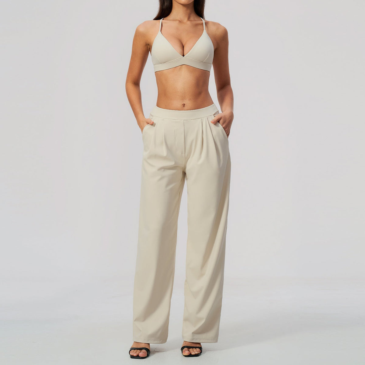 Fitness Activewear Quick-dry Two-piece Set For Yoga