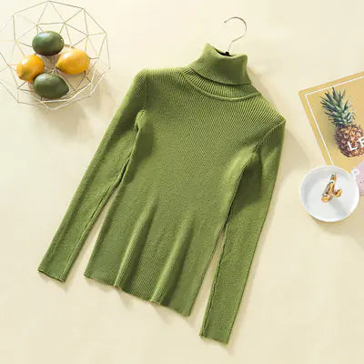 Women's Fitted Turtleneck Sweater for Fall/Winter