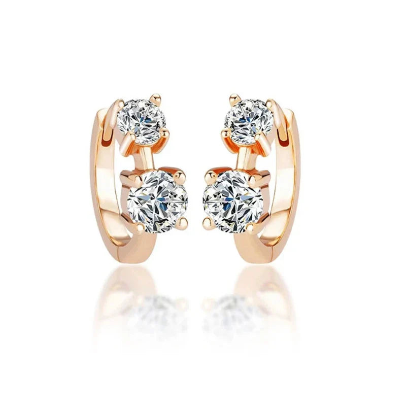 1.30ct D Moissanite Hoop Stud Earrings 925 Sterling Silver Mini Hoops Women