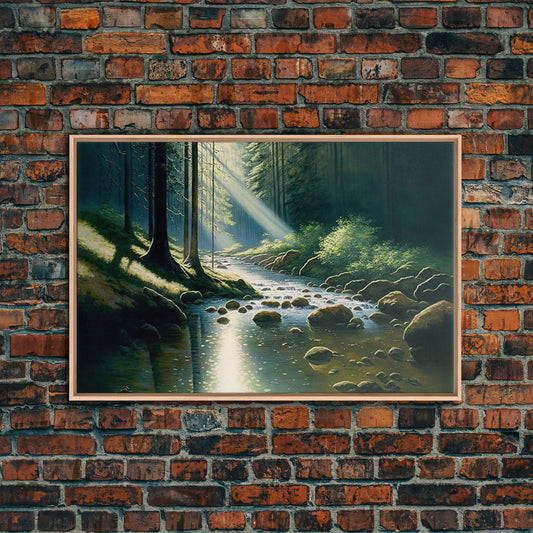 Colorful Watercolor Art, Framed Canvas Print, unique wall art, framed wall art, Landscape watercolor