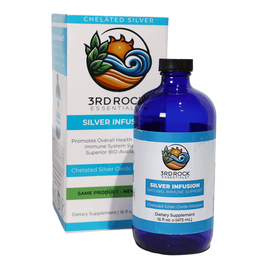 3rd Rock Essentials Silver Infusion – Complejo de óxido de plata quelado 150 PPM – 473 ml