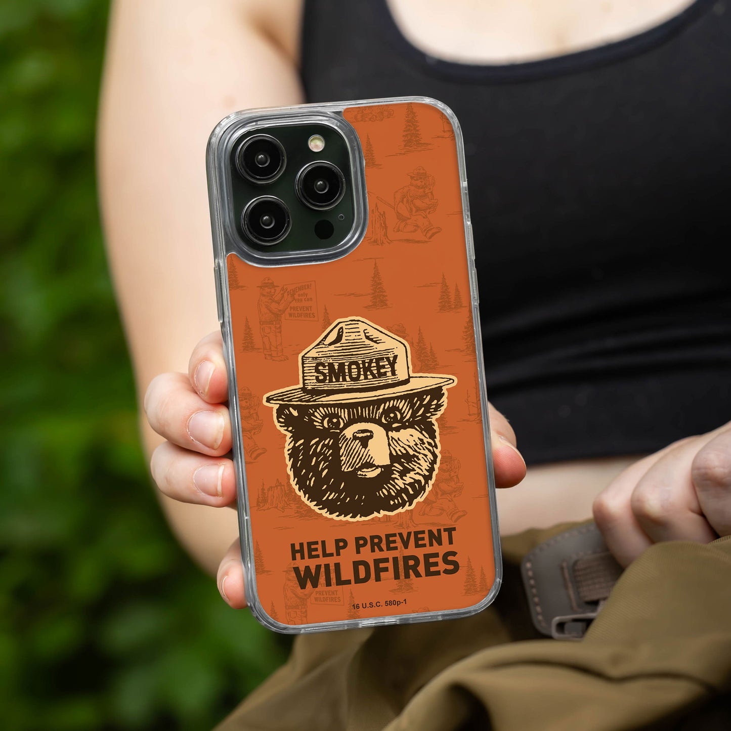 Smokey Bear Classic HD Apple iPhone 15 Series Mag-Safe Phone Case