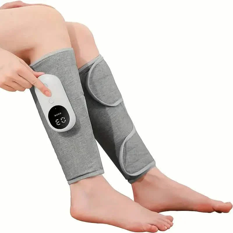 Rechargeable Air Compression Leg Calves Muscle Massager with 3 Intensity Levels and 3 Heat Settings