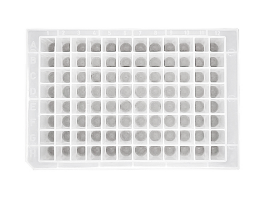Placa de PCR de 96 pocillos estéril blanca de 1,1 ml