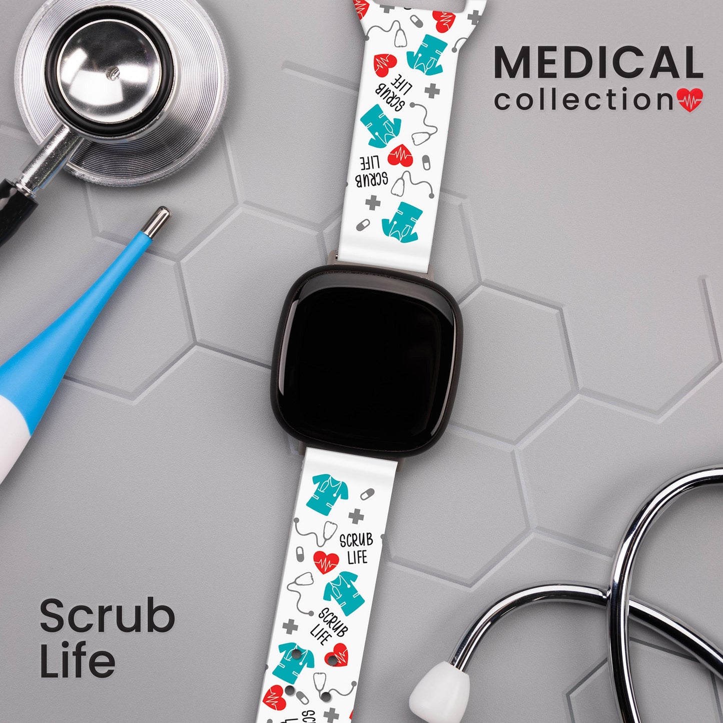 Nursing HD Fitbit Versa 3 and Sense 1 Watch Band