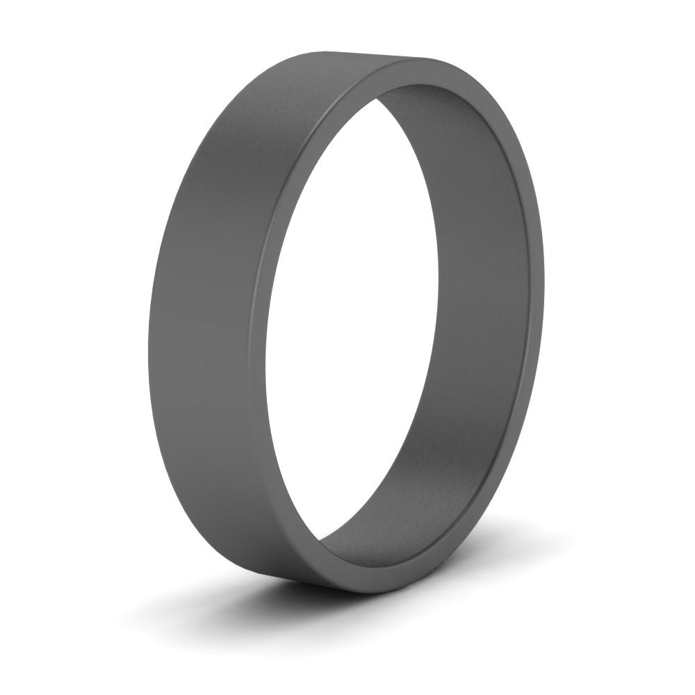 5 mm Flat Gold Wedding Band