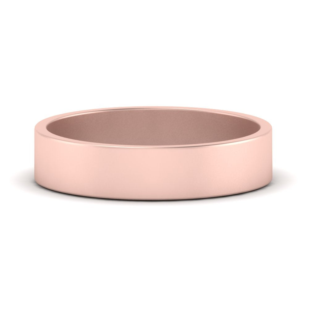 5 mm Flat Gold Wedding Band