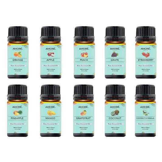 10-Pack: Fruity Fragrance Premium Aromatherapy Diffuser Oils Set For Candle & Soap Making