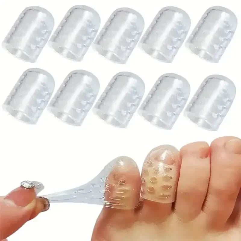 10-Pack: Transparent Toe Protector - Soft and Comfortable Toe Cover