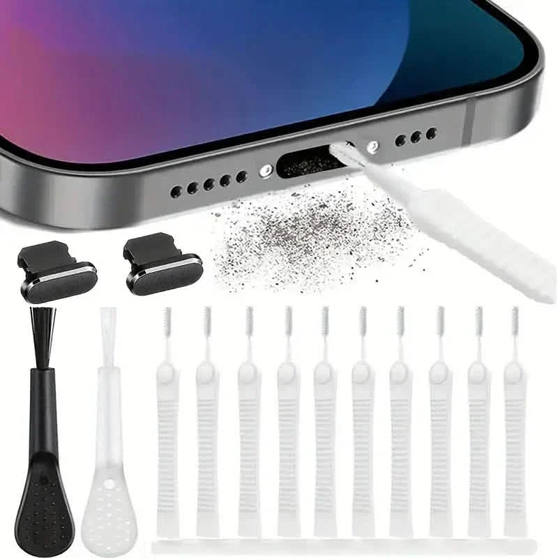 10-Piece Set: Mini Brush Set Anti-Clogging Shower Head, Phone, and Pore Cleaner