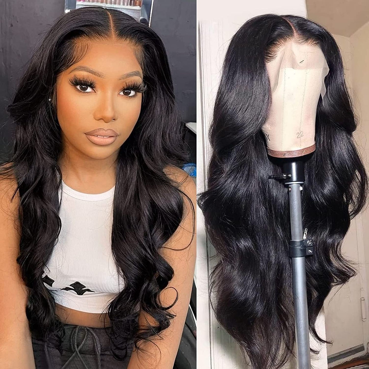 VIP Extensions Off Black Body Wave Human Hair Full Lace Wig