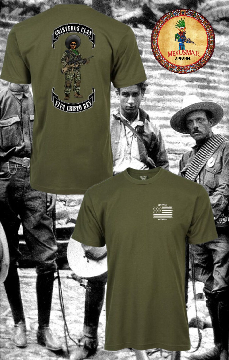 Cristeros Clan T Shirt by La Linea MEXUSMAR