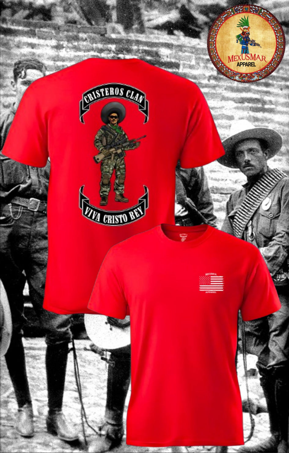 Cristeros Clan T Shirt by La Linea MEXUSMAR