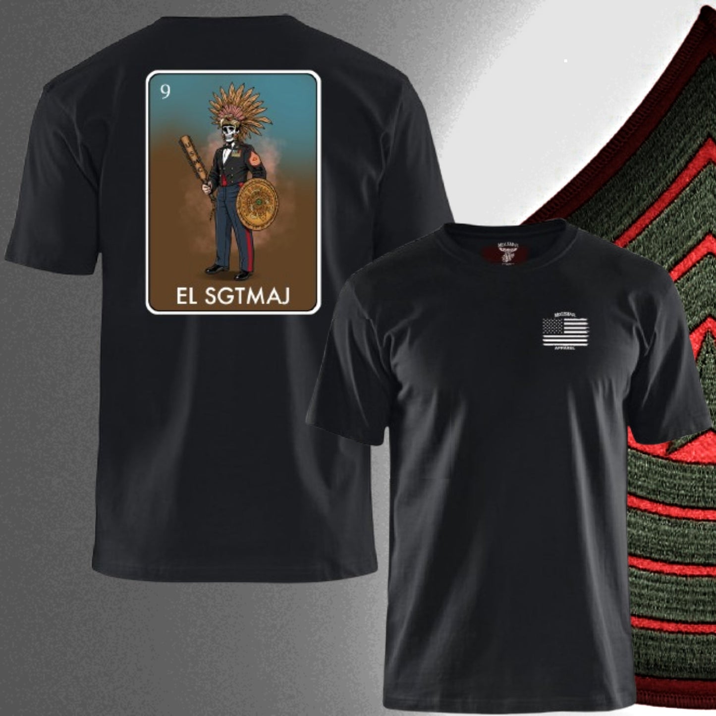 EL SGTMAJ Loteria T Shirt by La Linea MEXUSMAR