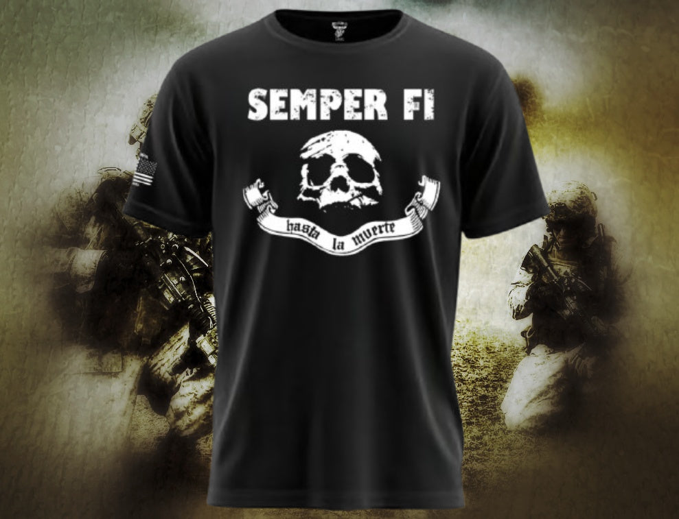 Camiseta Semper Fi Hasta La Muerte de La Línea MEXUSMAR