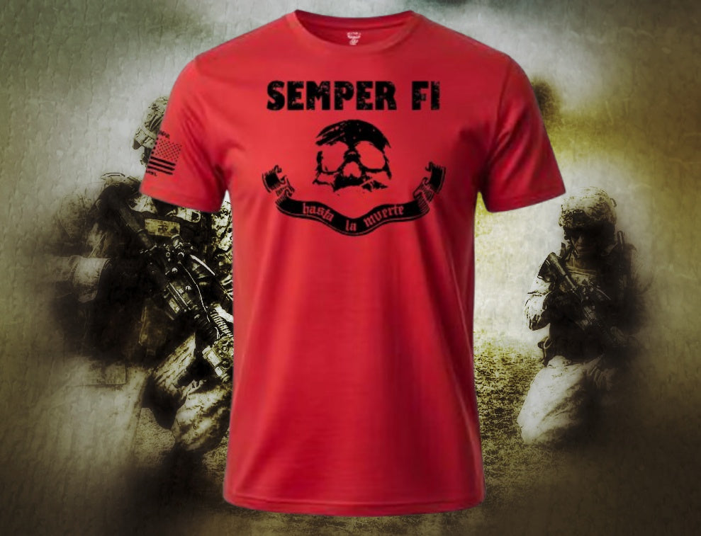 Camiseta Semper Fi Hasta La Muerte de La Línea MEXUSMAR