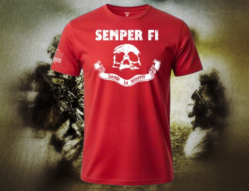 Camiseta Semper Fi Hasta La Muerte de La Línea MEXUSMAR