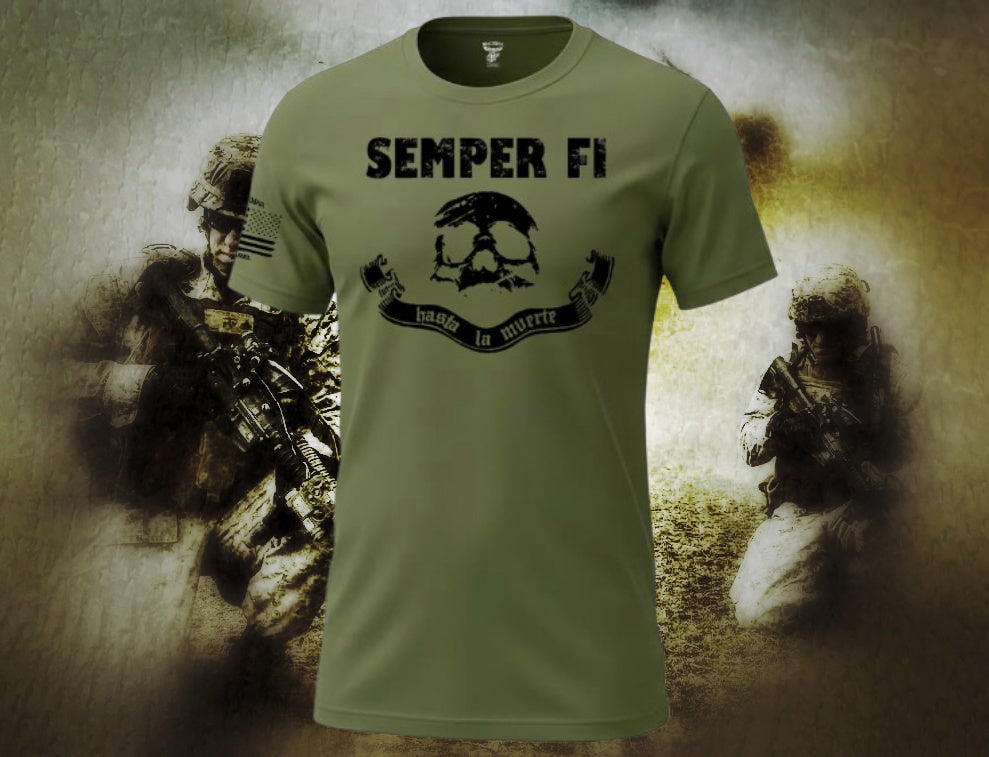 Camiseta Semper Fi Hasta La Muerte de La Línea MEXUSMAR