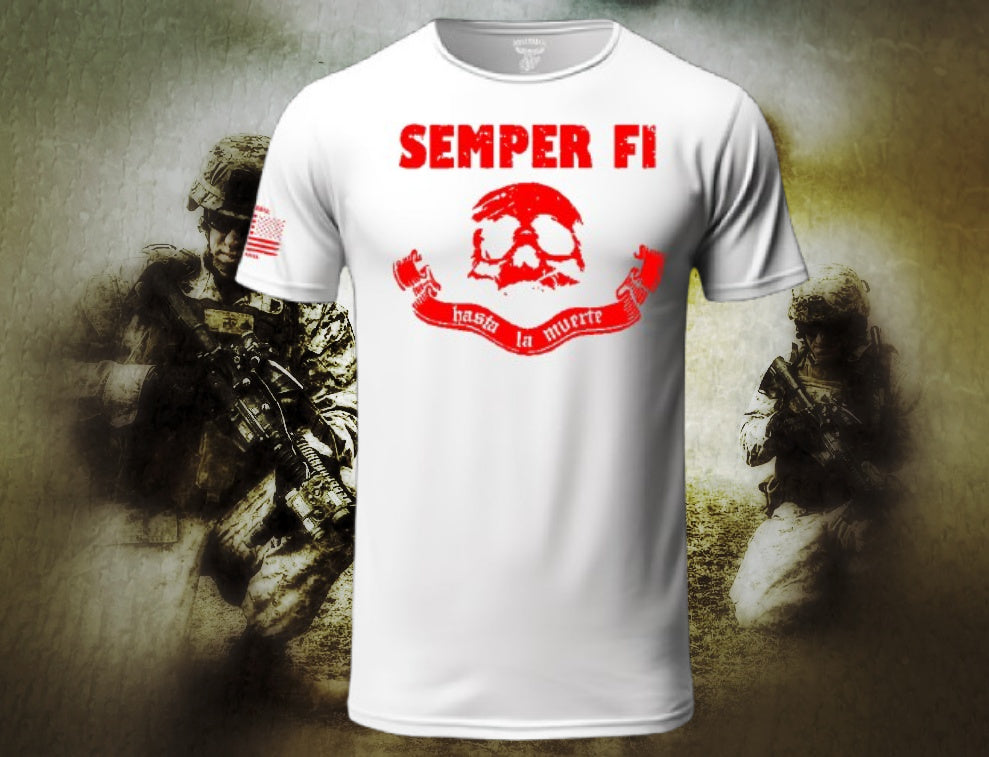 Camiseta Semper Fi Hasta La Muerte de La Línea MEXUSMAR