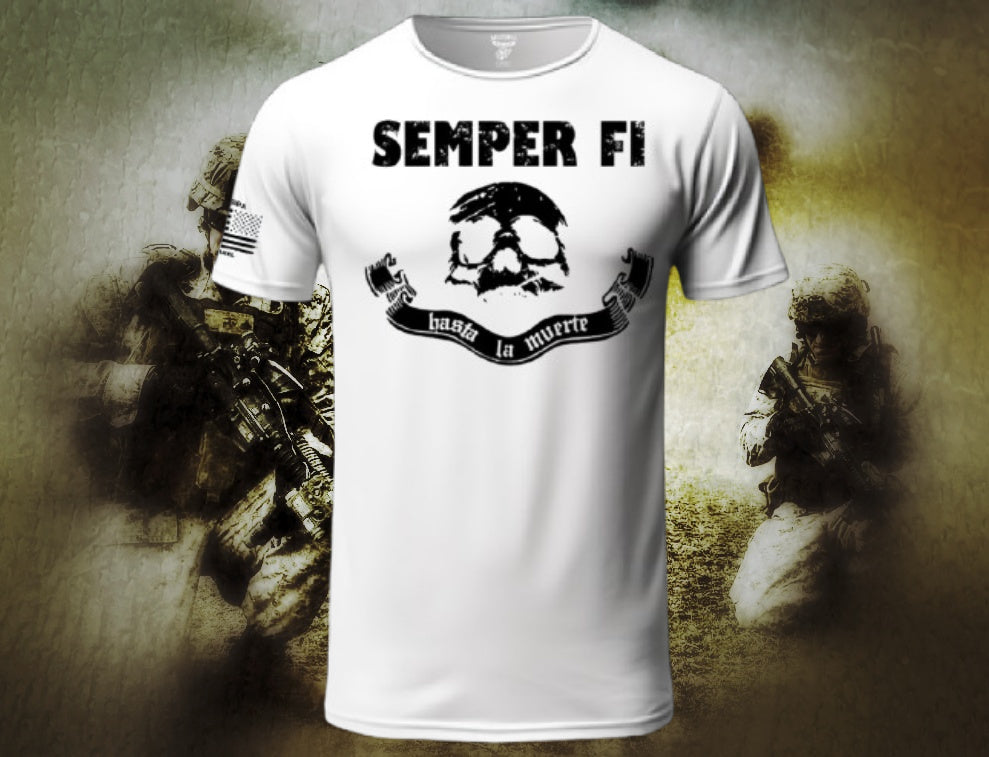 Camiseta Semper Fi Hasta La Muerte de La Línea MEXUSMAR