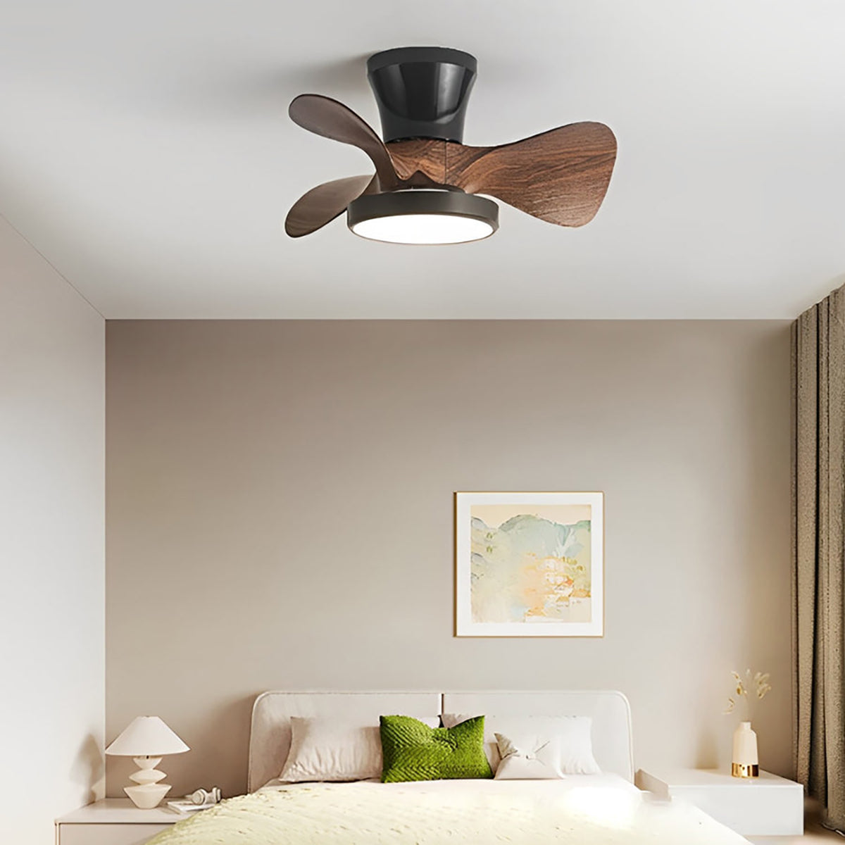 Ventiladores de techo nórdicos de 3 aspas con luz