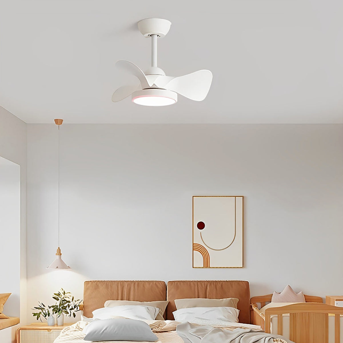 Ventiladores de techo nórdicos de 3 aspas con luz