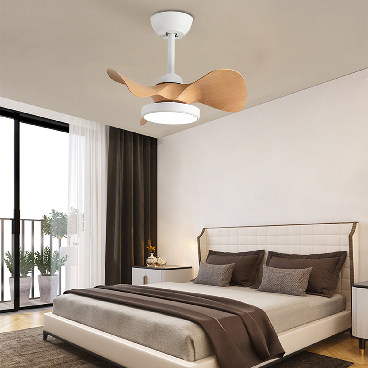 Ventiladores de techo nórdicos de 3 aspas con luz