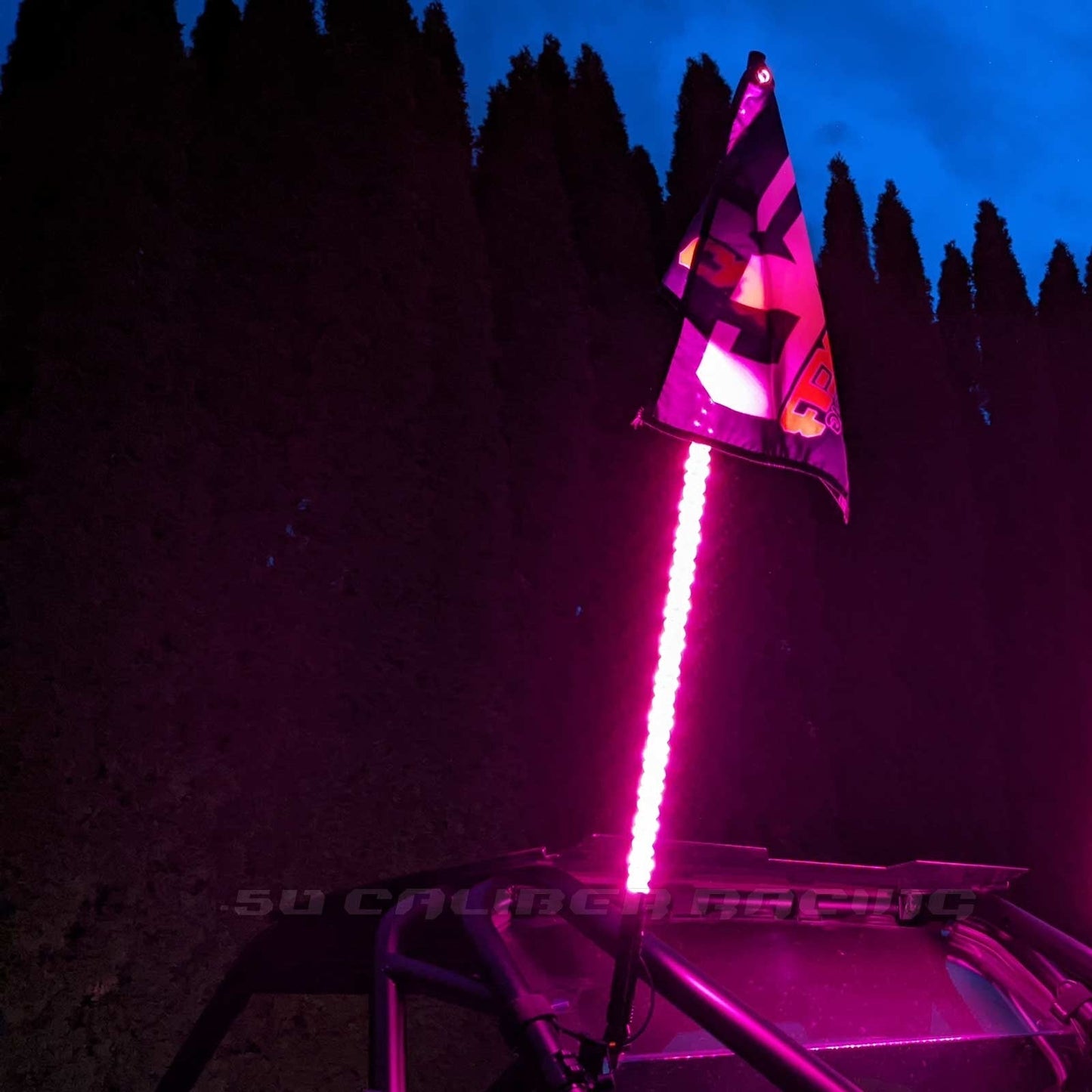 Single 50 Cal LED Lighted Whip with Bluetooth App Control