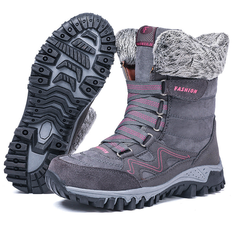 High-Top Velvet Padded Snow Boots