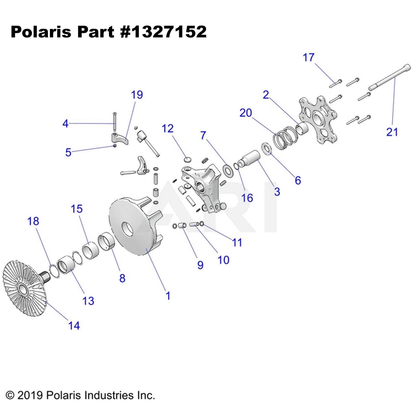 OEM Polaris Primary Clutch 2211626 RZR XP Turbo, Turbo S 2021 ONLY