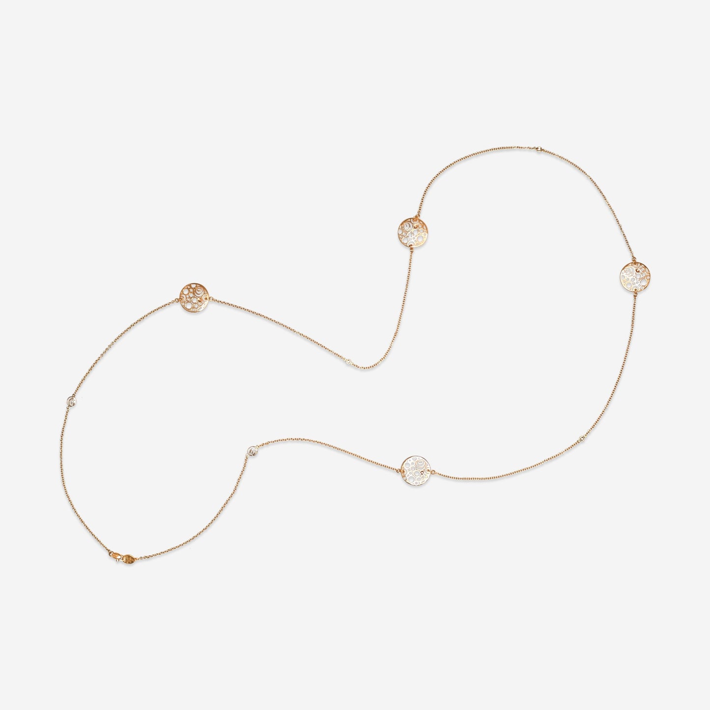 Damiani Damianissima 18K Rose Gold Diamond Station Necklace 20058630