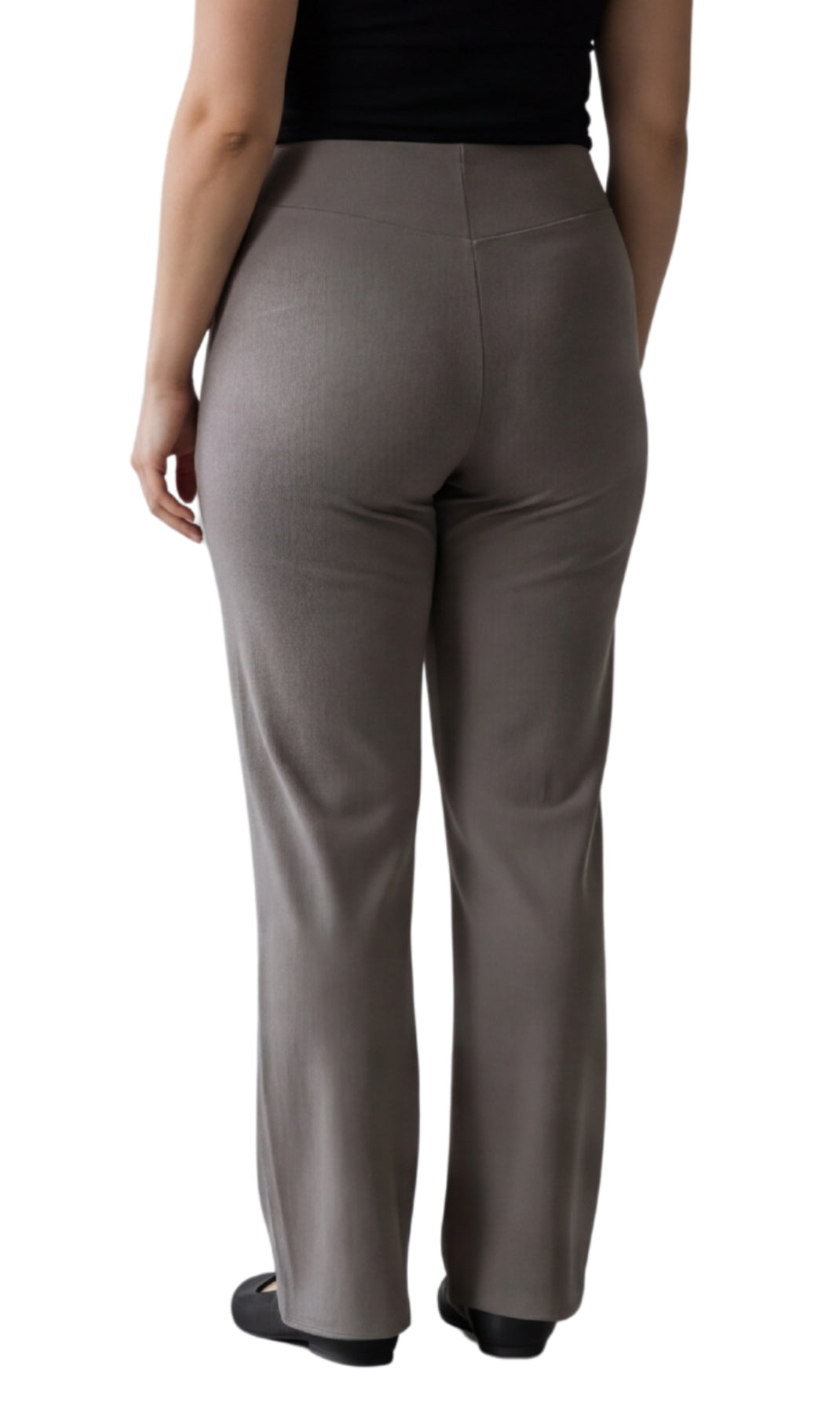 Leggings acampanados de algodón elástico para mujer con cintura cruzada