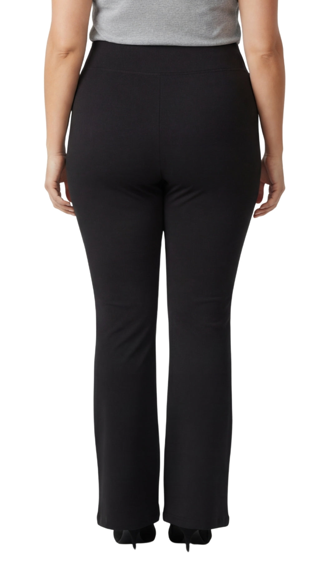 Leggings acampanados de algodón elástico para mujer con cintura cruzada