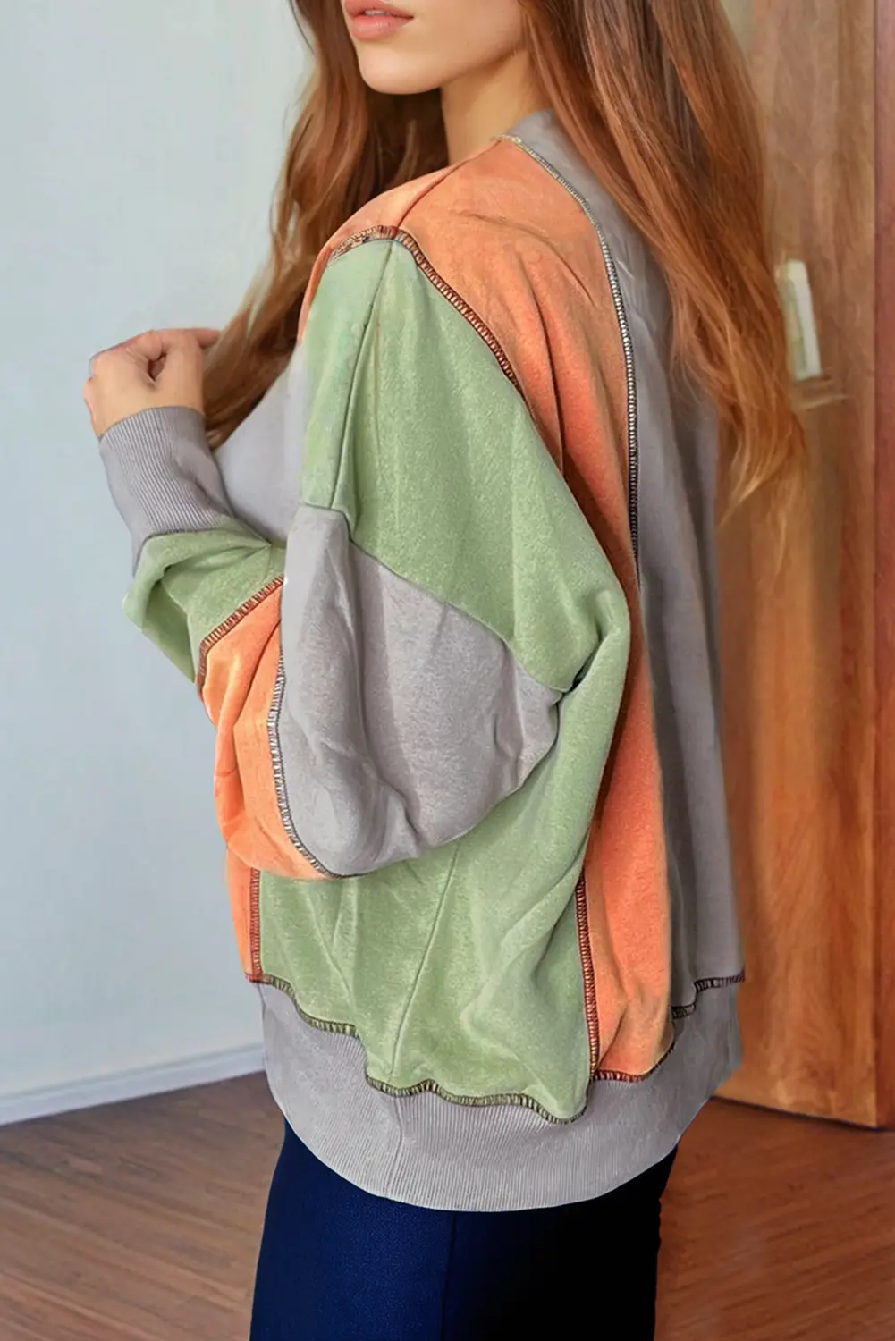 Love Salve Colorblock Half Zip Sweatshirt — Cozy Fit Women's