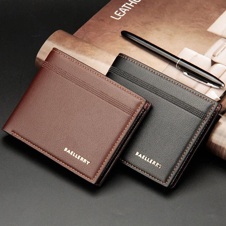 Men's Business Casual Short PU Wallet